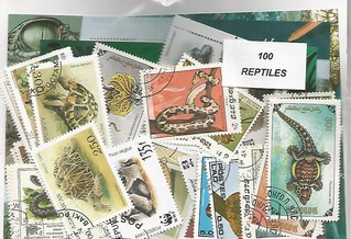 100 timbres thematique "Reptiles"