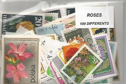 100 timbres thematique " Roses"