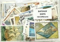 100 timbres thematique " Bateaux"