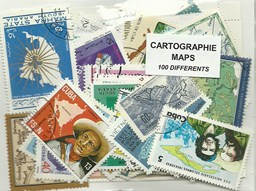 100 timbres thematique " Cartographie"