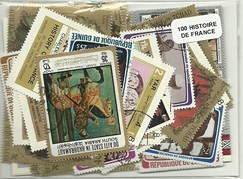 100 timbres thematique " Histoire de France"