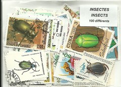 100 timbres thematique "Insectes"