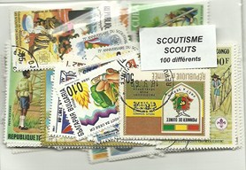 100 timbres thematique " Scoutisme"