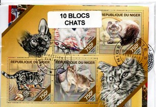 10 blocs thematique " Chats "