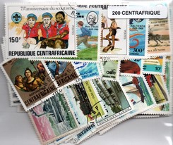 Lot de 200 timbres de Centrafrique