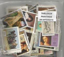 200 timbres thematique " tableaux"