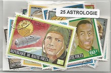 Lot de 25 timbres thematique " Astrologie"