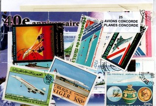 25 timbres thematique " Concorde "