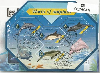 25 timbres thematique " Cétacés "
