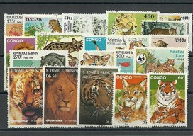25  timbres thematique " Felins"