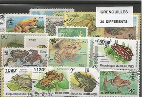 25  timbres thematique " Grenouilles"