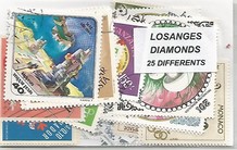25 timbres thematique " losanges "