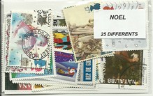 25  timbres thematique "Noel"