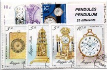 25 timbres thematique " horloges et pendules "