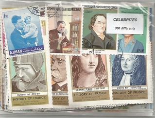 300 timbres thematique " Célébrités "