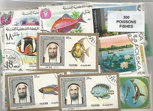 300 timbres thematique "Poissons"