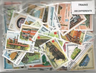 300 timbres thematique "trains"