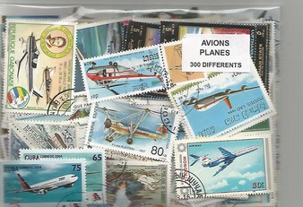 300 timbres thematique "Avions"
