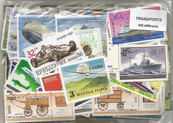 500 timbres thematique " Transports"