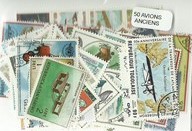 50 timbres thematique " Avions anciens"