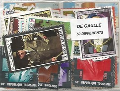 50 timbres thematique " De Gaulle"