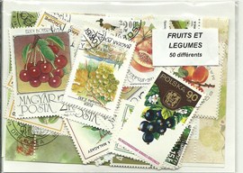 50 timbres thematique " Fruits"