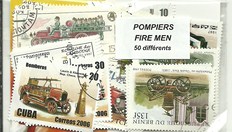 50 timbres thematique " pompiers"