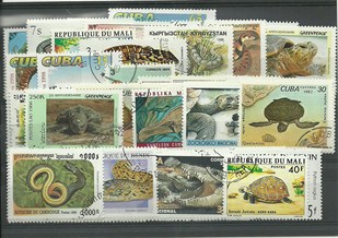 50 timbres thematique "Reptiles"