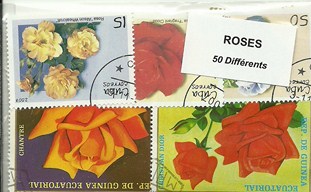 50 timbres thematique " Roses"