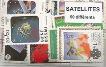 50 timbres thematique " Satellites"