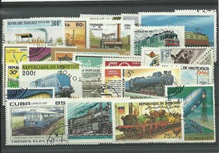 50 timbres thematique " trains "