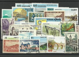 25  timbres thematique " Les Ponts"