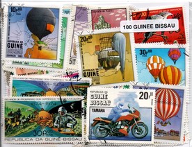 100  timbres de la Guinée Bissau