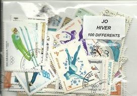 100 timbres thematique " J.O d'hiver"