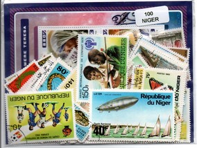 Lot de 100 timbres du Niger
