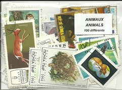 100 timbres thematique "Animaux domestiques"