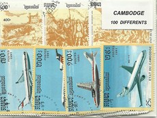 100 timbres du Cambodge