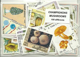 100 timbres thematique " Champignons"