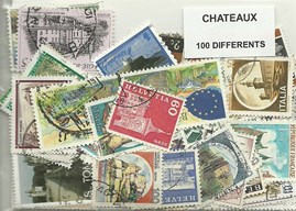 100 timbres thematique " Chateaux"