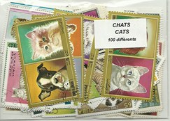 100 timbres thematique "Chats"