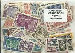 100 timbres des colonies Francaises avant independances