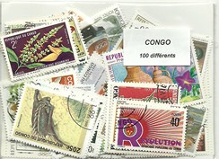 100  timbres du Congo Francais