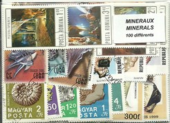 100 timbres thematique " Mineraux"