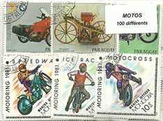 100 timbres thematique " Motos"