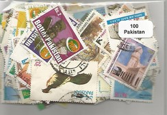 100 timbres du Pakistan