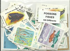 100 timbres thematique "Poissons"