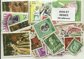 100 timbres thematique " Rois et Reines"