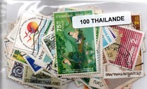 Lot de 100 timbres de Thailande