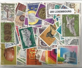 200 timbres du Luxembourg