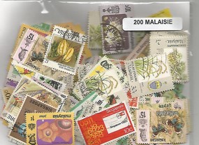200 timbres de Malaisie